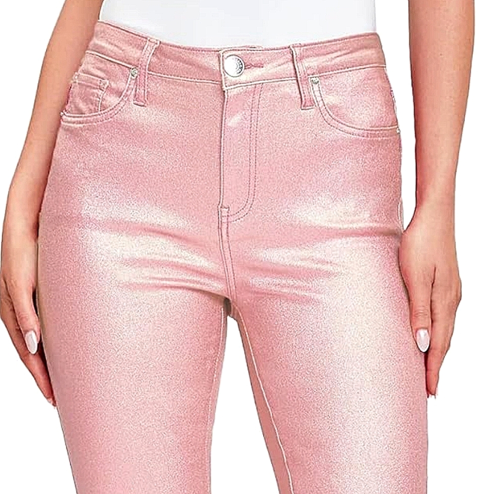 YMI COLLECTIONS Metallic Longleg Pants (Rose Pink) 2X